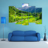 Beautiful alpine landscape with green meadows, Zillertal Alps, Austria multi panel canvas wall art