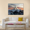 Evening view of Ama Dablam on the way to Everest Base Multi panel canvas wall art