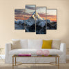 Evening view of Ama Dablam on the way to Everest Base Multi panel canvas wall art