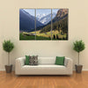 The Altyn Mountain Valley In The Tian Shan, Kyrgyzstan Multi Panel Canvas Wall Art