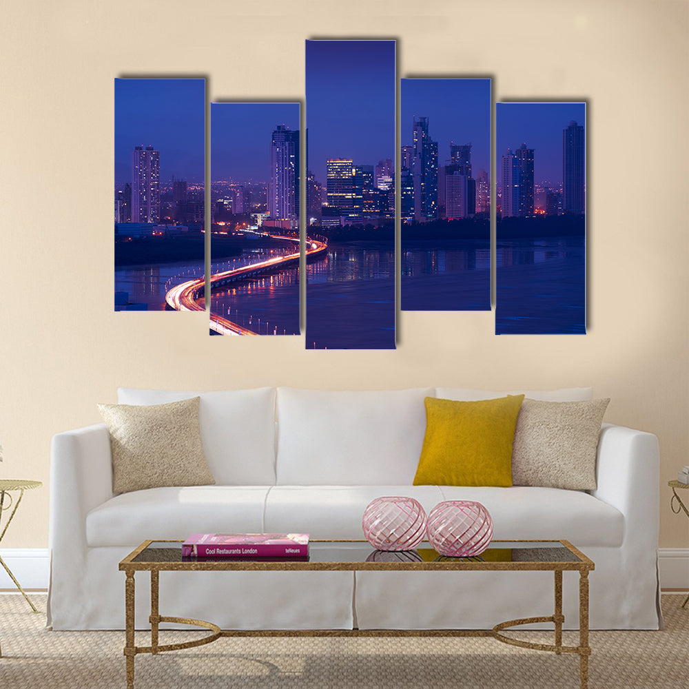 Panama City, Central America, view of Costa Del Este Multi panel canvas wall art