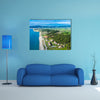 Aerial view of Aigeopelagitika beach in Halkidiki, Greece multi panel canvas wall art