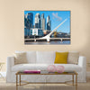 Harbor Puerto Madero Buenos Aires Argentine skyline and ships Multi Panel Canvas Wall Art