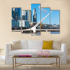 Harbor Puerto Madero Buenos Aires Argentine skyline and ships Multi Panel Canvas Wall Art