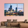 Financial district of the City of London in the morning multi panel canvas wall art