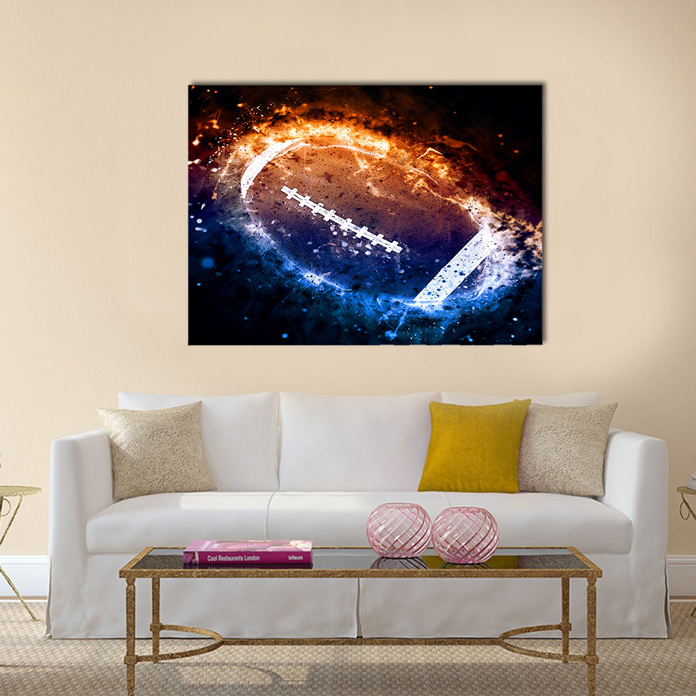 American football sport poster or flyer background with space Multi Panel Canvas Art