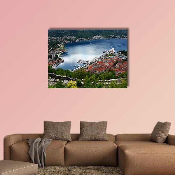 View of the old town of Kotor, Montenegro multi panel canvas wall art