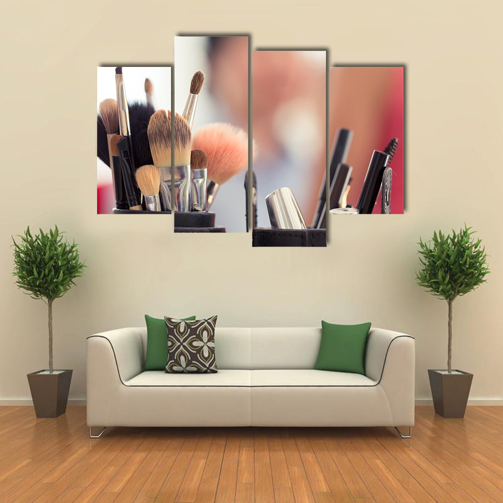 Sets of Makeup Brush for Professional Makeup Artist Multi Panel Canvas Wall Art