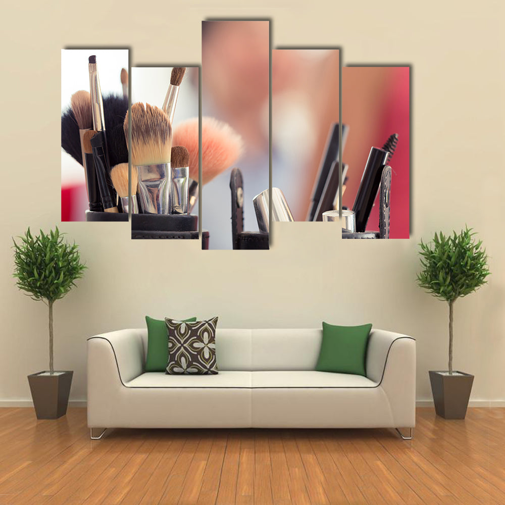 Sets of Makeup Brush for Professional Makeup Artist Multi Panel Canvas Wall Art