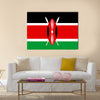 2D Vector Illustration of the Flag of Kenya Multi Panel Canvas Wall Art