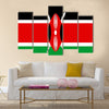 2D Vector Illustration of the Flag of Kenya Multi Panel Canvas Wall Art