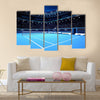 Whole tennis court from the perspective of the player sport theme Multi panel canvas wall art