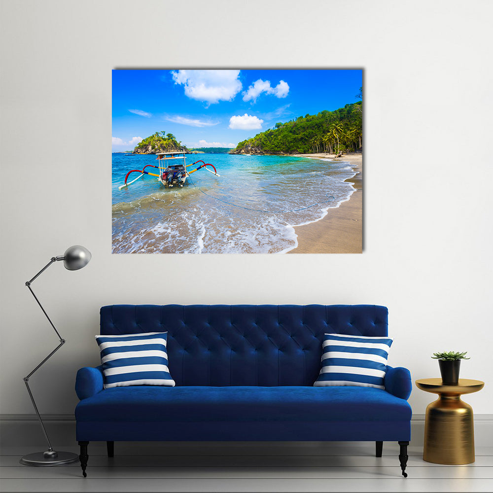 Tropical coastline of Nusa Penida island, Bali, Indonesia multi panel canvas wall art