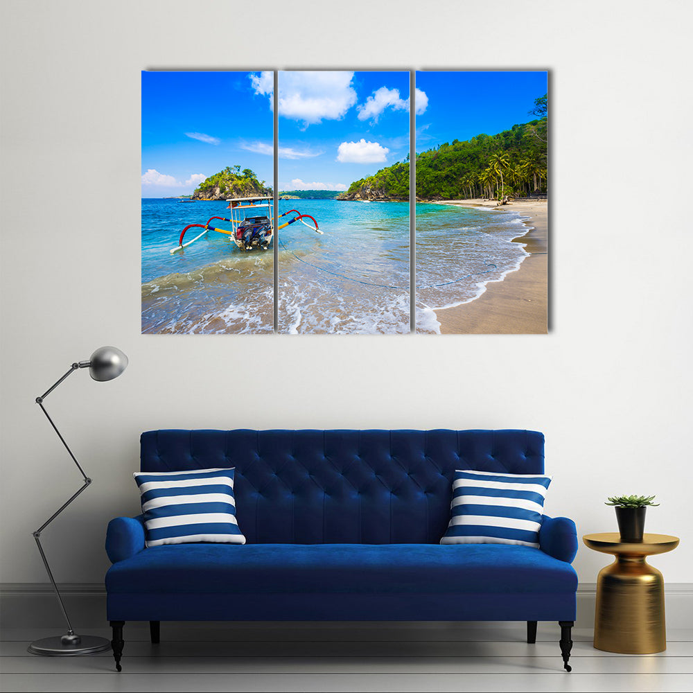 Tropical coastline of Nusa Penida island, Bali, Indonesia multi panel canvas wall art
