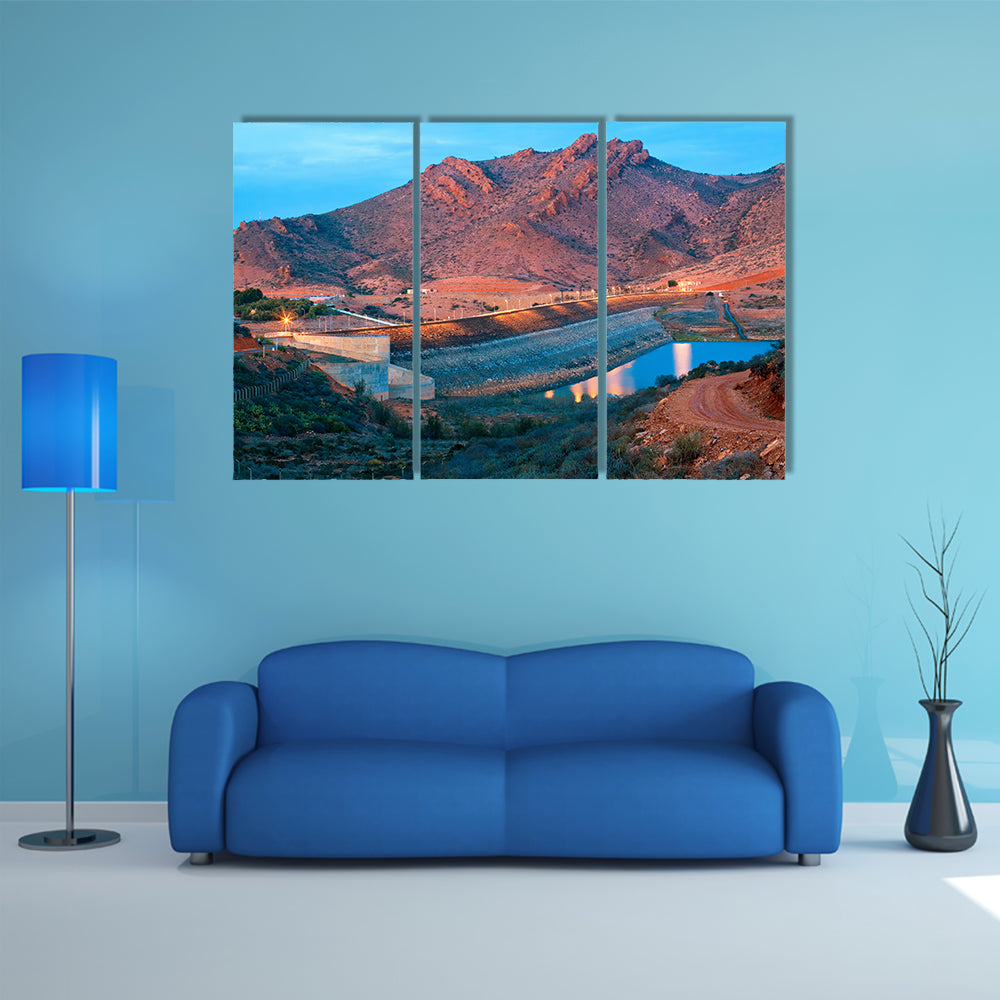 The barrage Youssef Ibn Tachfin, Tinzit, Souss multi panel canvas wall art