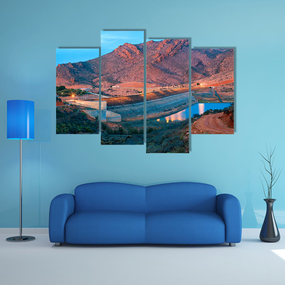 The barrage Youssef Ibn Tachfin, Tinzit, Souss multi panel canvas wall art