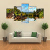 The Tropical Jungle River At The Beach Of Masoala National Park in Madagascar, Multi Panel Canvas Wall Art