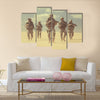 United States paratroopers airborne infantrymen in action in the desert Multi Panel Canvas Wall Art