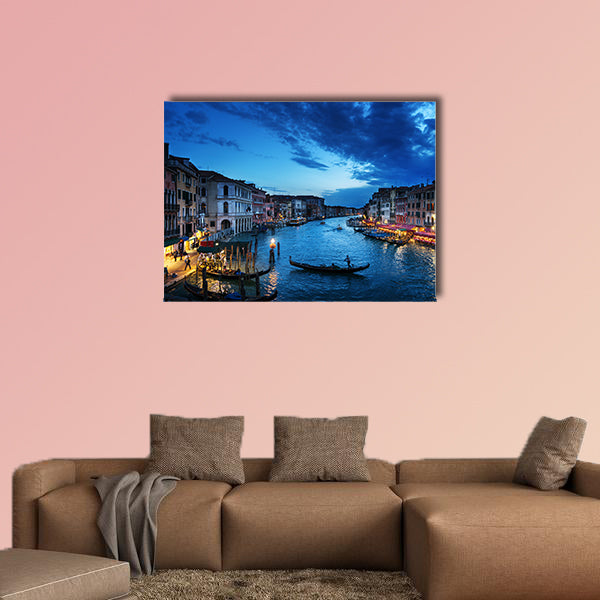 Grand Canal in sunset time, Venice, Italy multi panel canvas wall art