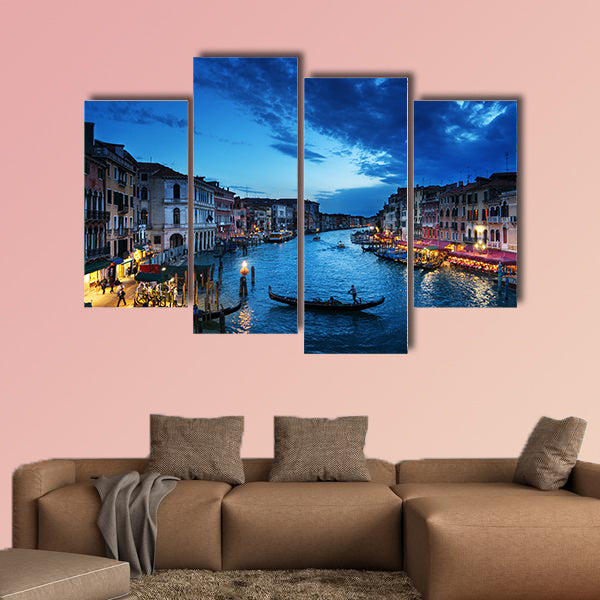 Grand Canal in sunset time, Venice, Italy multi panel canvas wall art