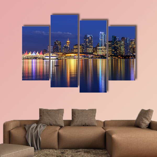 Vancouver skyline at Dusk as seen from Stanley Park British wall art