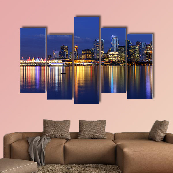 Vancouver skyline at Dusk as seen from Stanley Park British wall art