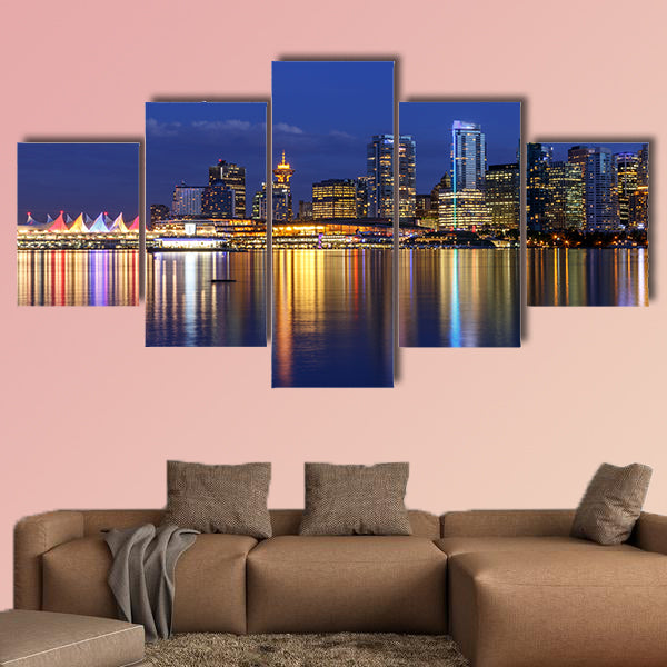 Vancouver skyline at Dusk as seen from Stanley Park British wall art