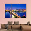 Charleston South Carolina Skyline multi panel canvas wall art