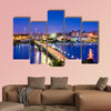 Charleston South Carolina Skyline multi panel canvas wall art