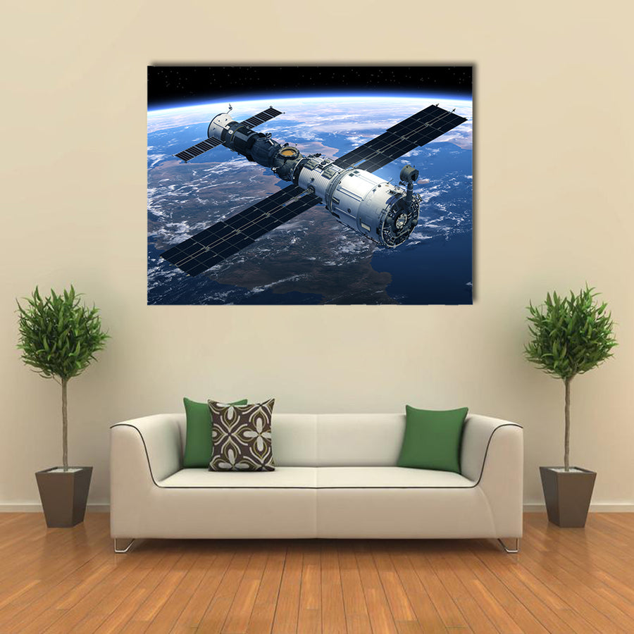 Space Station And Spacecraft In Space Multi Panel Wall Art