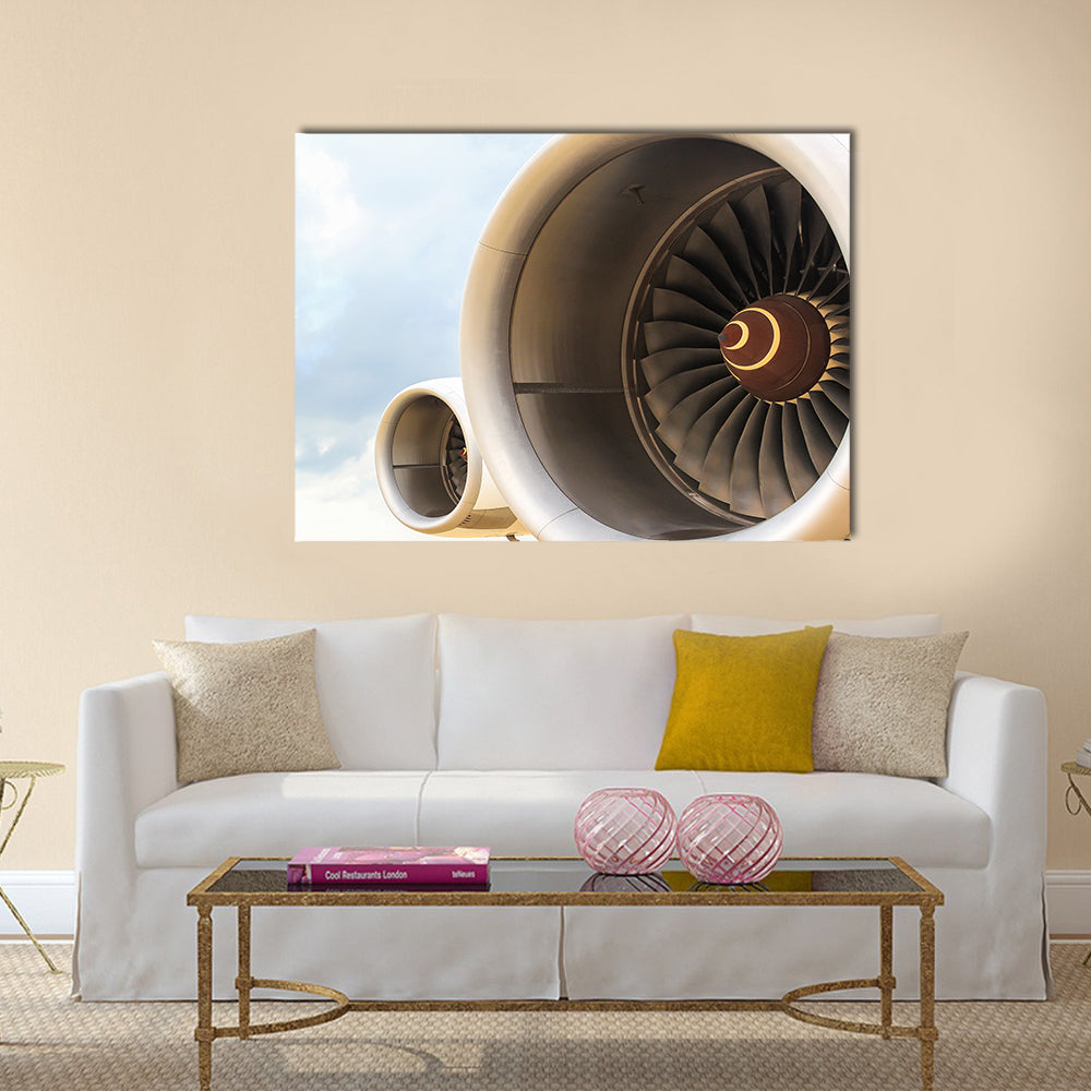 Engine jet multi panel canvas wall art