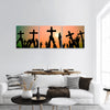 Hands Holding Cross Christianity Religion Faith Concept panoramic canvas wall art