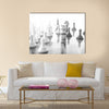 Black and white conceptual photo of wrapped money multi panel canvas wall art