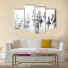 Black and white conceptual photo of wrapped money multi panel canvas wall art