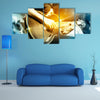 Guitarist on Stage for Background, Vibrant Soft and Motion Blur Concept Multi Canvas Print Wall Art