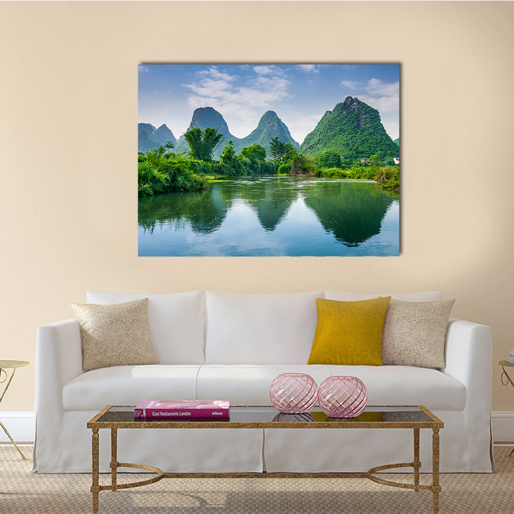 Karst Mountain landscape in Guilin, China multi panel canvas wall art