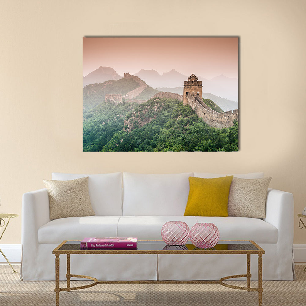 Beautiful Great Wall of China at the Jinshanling section multi panel canvas wall art