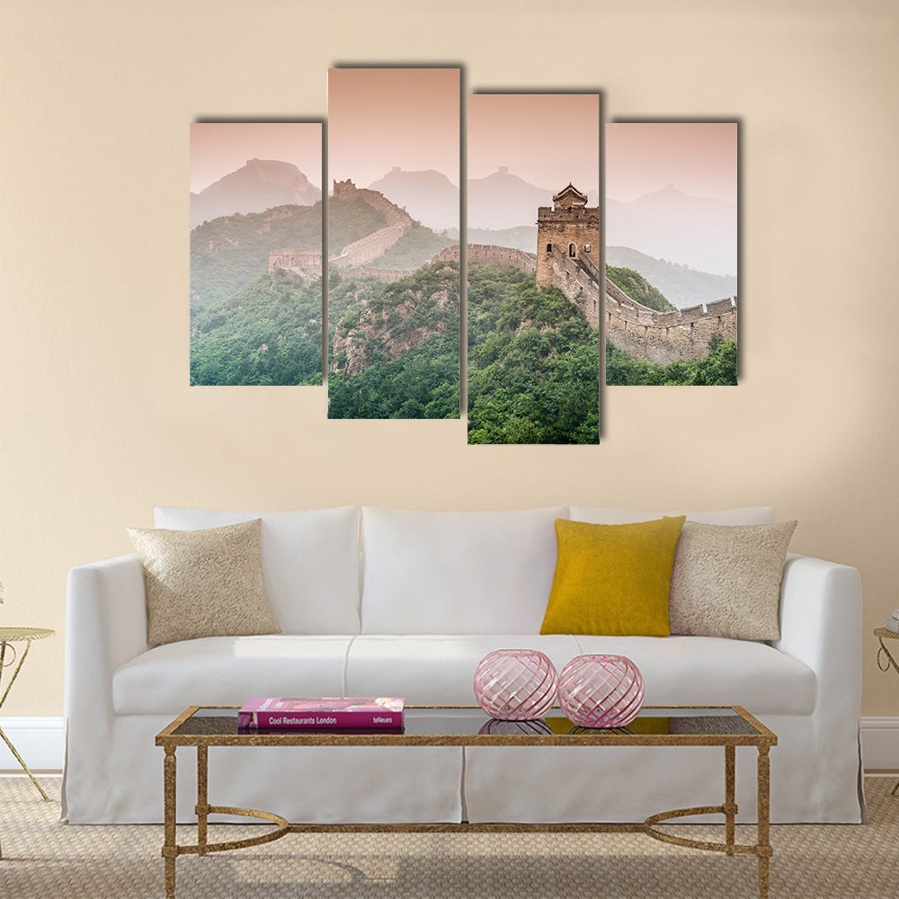 Beautiful Great Wall of China at the Jinshanling section multi panel canvas wall art