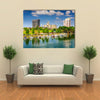 Augusta, Georgia, USA downtown skyline on the Savannah River Multi panel canvas wall art