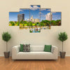 Augusta, Georgia, USA downtown skyline on the Savannah River Multi panel canvas wall art