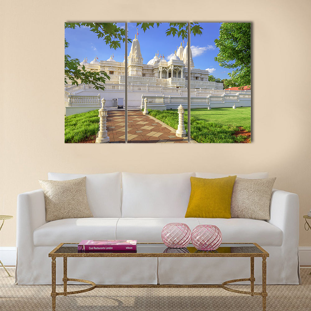 Hindu Temple of Atlanta, Georgia, USA. multi panel canvas wall art