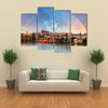 View Of Rainbow over Water And Bridge Multi Panel Canvas all Art Print Set