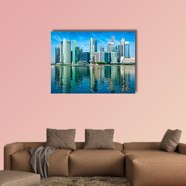 Modern city skyline multi panel canvas wall art