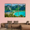 Tropical beach Cote d'Or at sunset, Seychelles multi panel canvas wall art