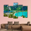 Tropical beach Cote d'Or at sunset, Seychelles multi panel canvas wall art