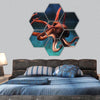 Common octopus hexagonal canvas wall art