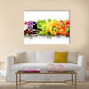 Colorful vegetable mix with white space for text, Multi panel canvas wall art