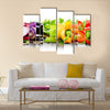 Colorful vegetable mix with white space for text, Multi panel canvas wall art