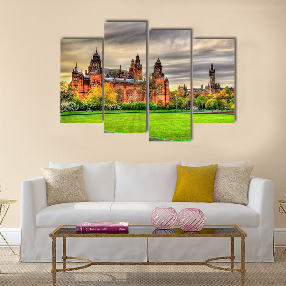 Kelvingrove Museum and Glasgow University - Scotland, Multi Panel Canvas Wall Art