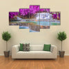 Waterfall In Rain Forest (Tat Kuang Si Waterfalls at Luang prabang, Laos) Multi Panel Canvas Wall Art